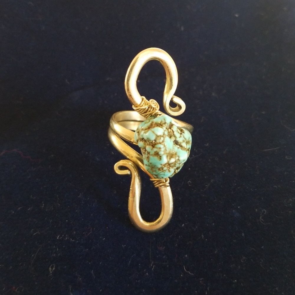 Cooper turquoise ring